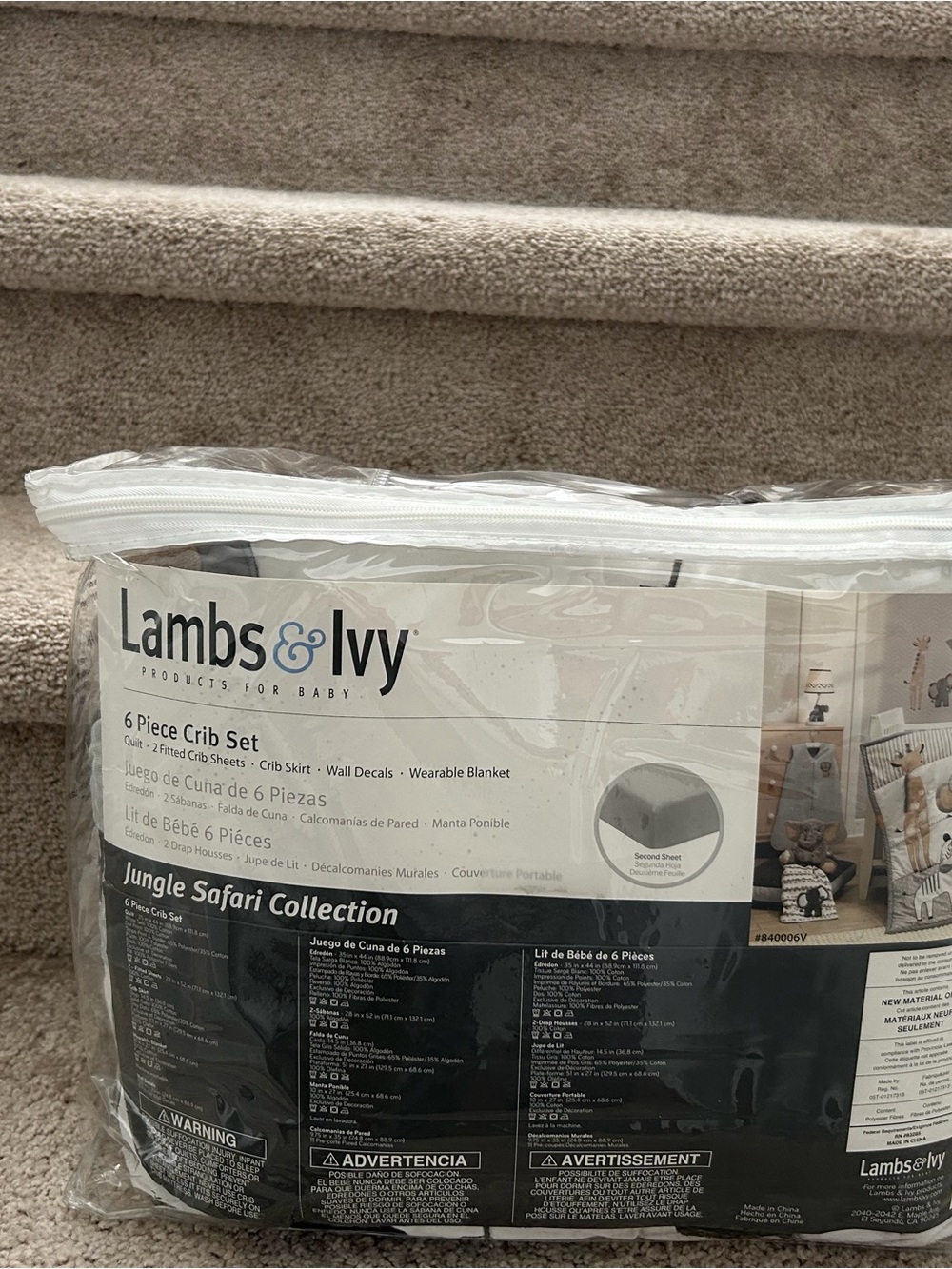 Lambs & Ivy Jungle Safari Crib Bedding Set Blanket Sheet Sleep Sack